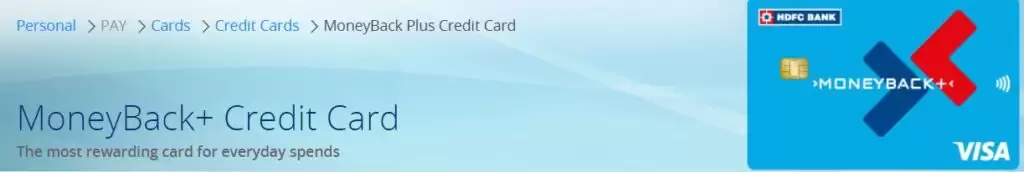 HDFC Moneyback Plus Credit Card benefits