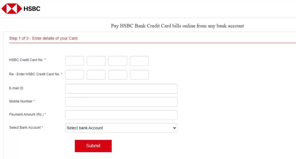 HSBC Credit Card Payment